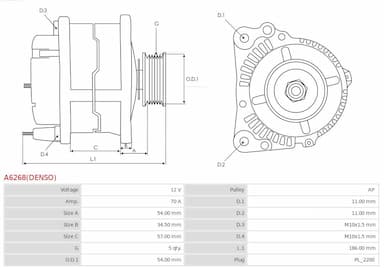 Ģenerators AS-PL A6268(DENSO) 5