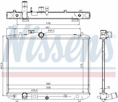 Radiators, Motora dzesēšanas sistēma NISSENS 69400 5