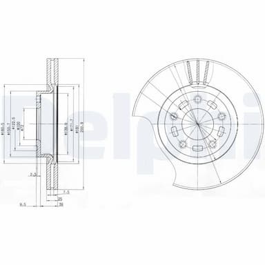 Bremžu diski DELPHI BG3928 1