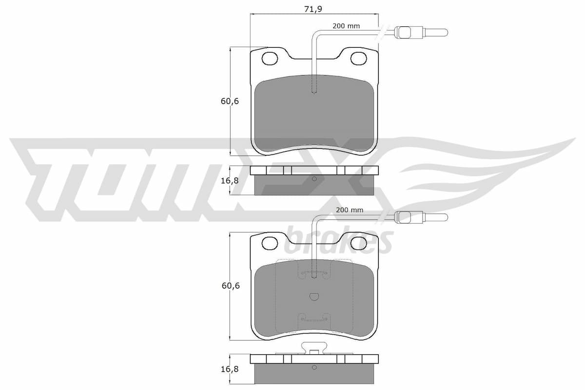 Bremžu uzliku kompl., Disku bremzes TOMEX Brakes TX 11-97 1