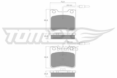 Bremžu uzliku kompl., Disku bremzes TOMEX Brakes TX 11-97 1