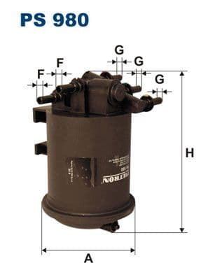 Degvielas filtrs FILTRON PS 980 1