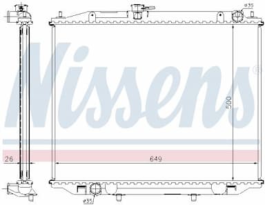 Radiators, Motora dzesēšanas sistēma NISSENS 68708A 6