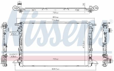 Radiators, Motora dzesēšanas sistēma NISSENS 606573 5