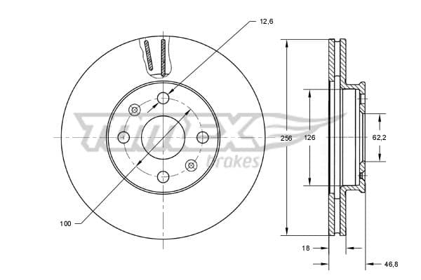 Bremžu diski TOMEX Brakes TX 73-33 1