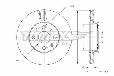 Bremžu diski TOMEX Brakes TX 73-33 1