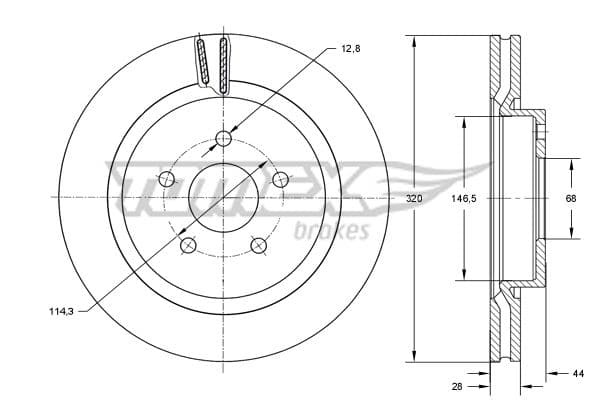 Bremžu diski TOMEX Brakes TX 73-52 1