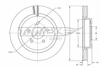 Bremžu diski TOMEX Brakes TX 73-52 1