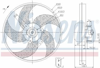 Ventilators, Motora dzesēšanas sistēma NISSENS 85668 6