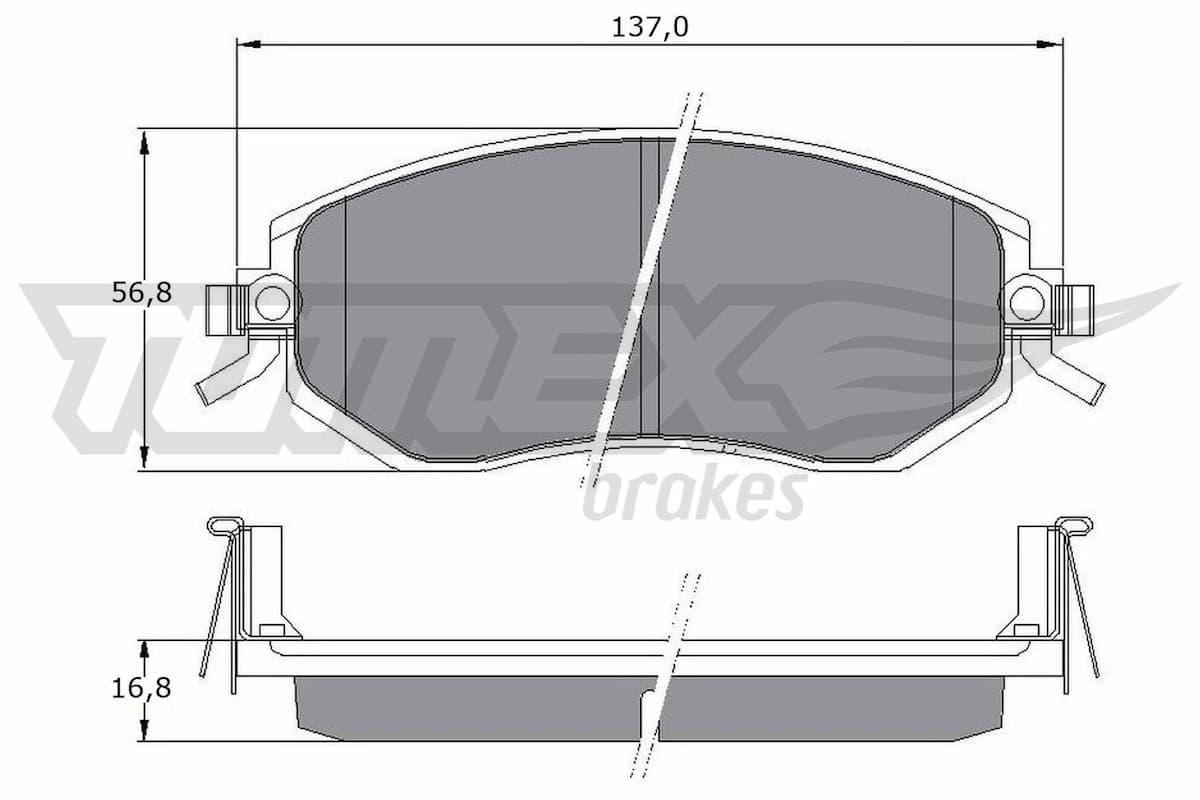 Bremžu uzliku kompl., Disku bremzes TOMEX Brakes TX 17-65 1