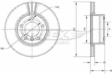 Bremžu diski TOMEX Brakes TX 71-05 1