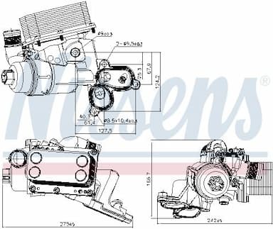 Eļļas radiators, Motoreļļa NISSENS 90924 6