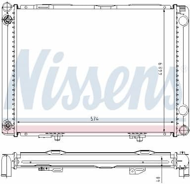 Radiators, Motora dzesēšanas sistēma NISSENS 62766A 5