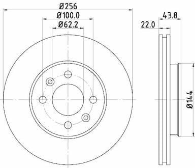 Bremžu diski HELLA 8DD 355 117-981 4