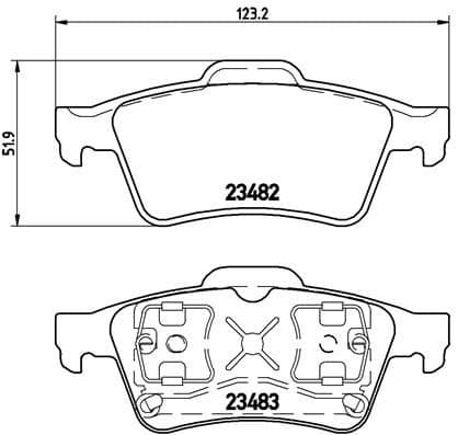 Bremžu uzliku kompl., Disku bremzes BREMBO P 59 044 1