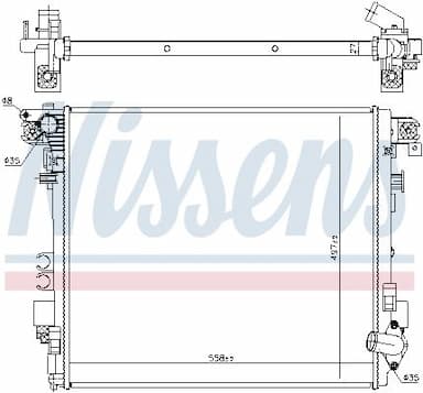 Radiators, Motora dzesēšanas sistēma NISSENS 606952 2