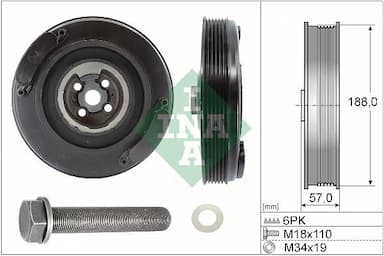 Siksnas skriemeļa komplekts, Kloķvārpsta Schaeffler INA 544 0002 20 1