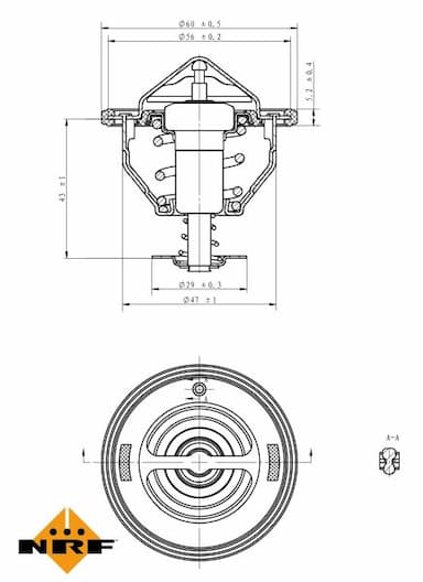 Termostats, Dzesēšanas šķidrums NRF 725092 5