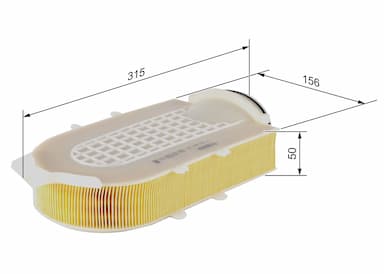 Gaisa filtrs BOSCH F 026 400 599 5