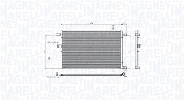 Kondensators, Gaisa kond. sistēma MAGNETI MARELLI 350203104900 1