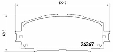 Bremžu uzliku kompl., Disku bremzes BREMBO P 83 086 1