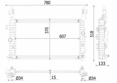 Radiators, Motora dzesēšanas sistēma MAHLE CR 2119 000P 2