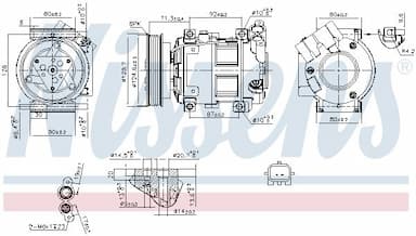 Kompresors, Gaisa kond. sistēma NISSENS 890742 6