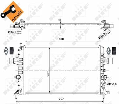 Radiators, Motora dzesēšanas sistēma NRF 53000 1