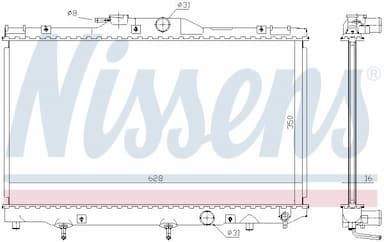 Radiators, Motora dzesēšanas sistēma NISSENS 646281 5