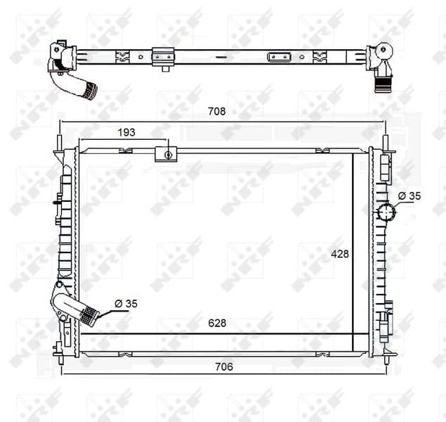 Radiators, Motora dzesēšanas sistēma NRF 58455 1