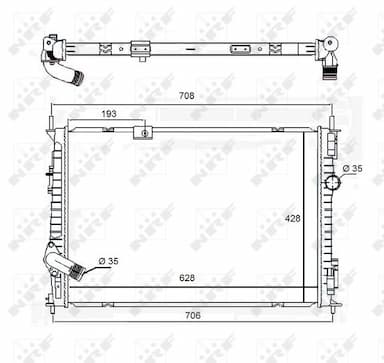 Radiators, Motora dzesēšanas sistēma NRF 58455 1