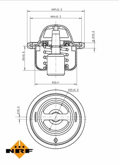 Termostats, Dzesēšanas šķidrums NRF 725061 5