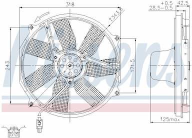 Ventilators, Motora dzesēšanas sistēma NISSENS 85151 6