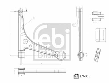 Neatkarīgās balstiekārtas svira, Riteņa piekare FEBI BILSTEIN 176055 2