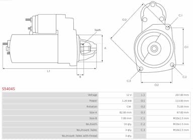 Starteris AS-PL S5404S 5