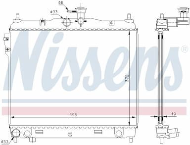 Radiators, Motora dzesēšanas sistēma NISSENS 67495 6