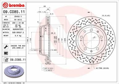 Bremžu diski BREMBO 09.C085.11 1