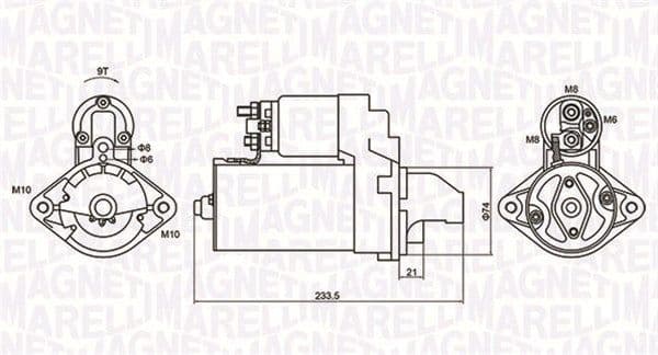 Starteris MAGNETI MARELLI 063721406010 1