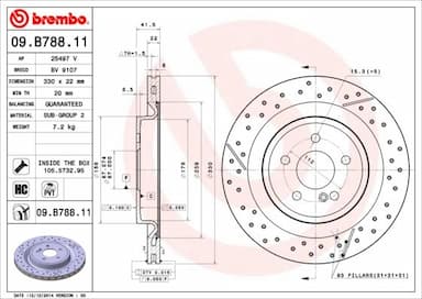 Bremžu diski BREMBO 09.B788.11 1