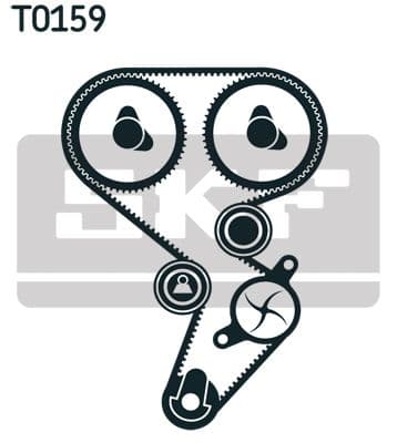 Zobsiksnas komplekts SKF VKMA 06021 2