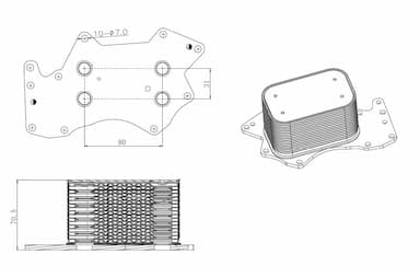 Eļļas radiators, Motoreļļa NRF 31816 1