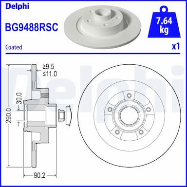 Bremžu diski DELPHI BG9488RSC 1