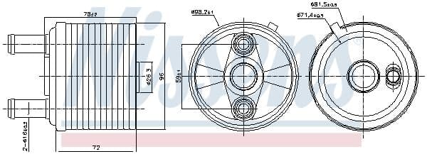 Eļļas radiators, Automātiskā pārnesumkārba NISSENS 91267 1