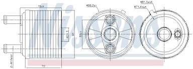 Eļļas radiators, Automātiskā pārnesumkārba NISSENS 91267 1