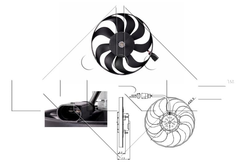 Ventilators, Motora dzesēšanas sistēma NRF 47381 1