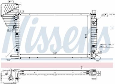 Radiators, Motora dzesēšanas sistēma NISSENS 62597A 6