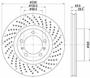 Bremžu diski HELLA 8DD 355 125-031 4