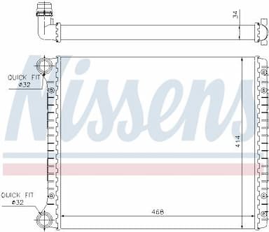 Radiators, Motora dzesēšanas sistēma NISSENS 60426 6