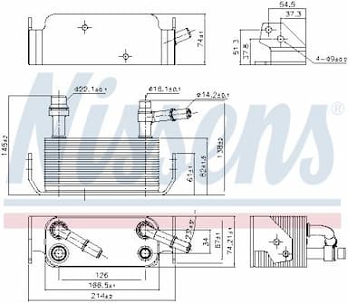 Eļļas radiators, Automātiskā pārnesumkārba NISSENS 91280 6