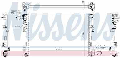 Radiators, Motora dzesēšanas sistēma NISSENS 61875A 5